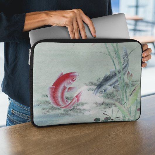 Koi Fish mit Lotus Laptopschutzhülle