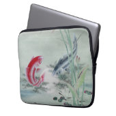 Koi Fish mit Lotus Laptopschutzhülle (Vorderseite Links)