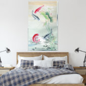 Koi Fish mit Lotus Leinwanddruck (Insitu (Schlafzimmer))