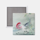 Koi Fish mit Lotus Magnet (Vorderseite/Rückseite)