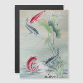 Koi Fish mit Lotus Magnetkarte (Vorne/Hinten)