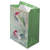 Koi Fish mit Lotus Mittlere Geschenktüte (Vorderseite Schrägansicht)