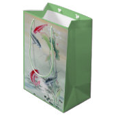 Koi Fish mit Lotus Mittlere Geschenktüte (Rückseite Schrägansicht)