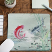 Koi Fish mit Lotus Mousepad