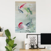 Koi Fish mit Lotus Poster (Heimbüro)
