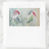 Koi Fish mit Lotus Rechteckiger Aufkleber (Tasche)