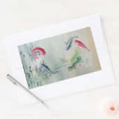 Koi Fish mit Lotus Rechteckiger Aufkleber (Umschlag)
