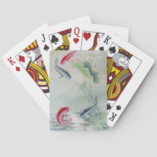 Koi Fish mit Lotus Spielkarten (Rückseite)