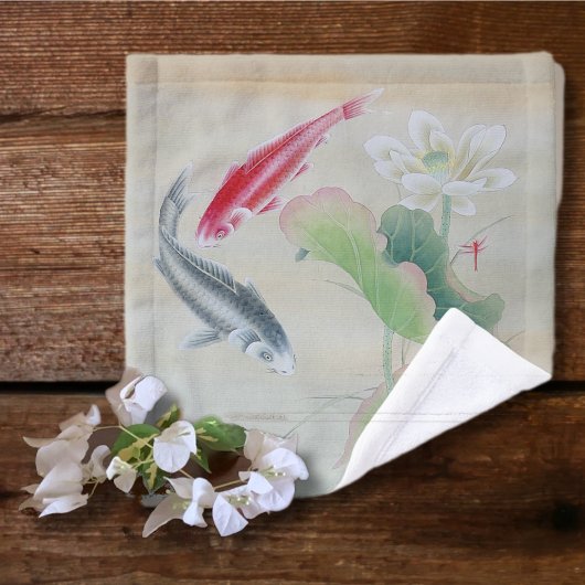 Koi Fish mit Lotus Waschlappen