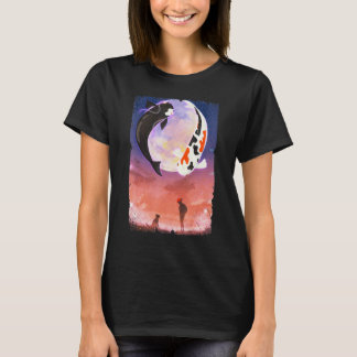 Koi Fish Moon Dog Japanese T-Shirt