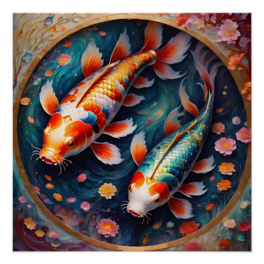 Koi Fish no 2 Glossy Poster (Vorderseite)