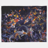 KOI FISH OVER FLOWING FLEECEDECKE (Vorderseite (Horizontal))
