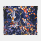 KOI FISH OVER FLOWING FLEECEDECKE (Vorderseite (Horizontal))