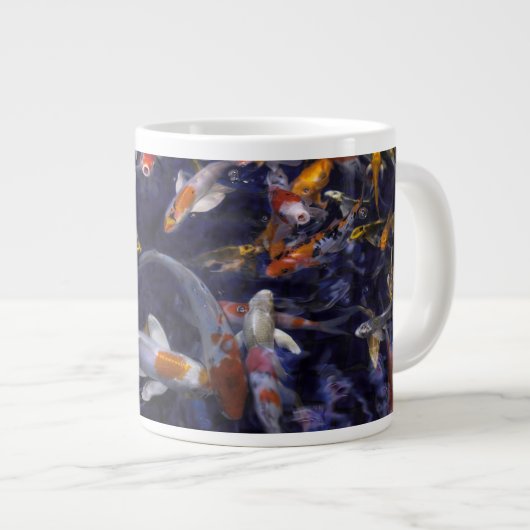 KOI FISH OVER FLOWING Jumbo-Tasse (Vorderseite Rechts)