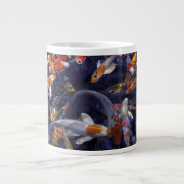KOI FISH OVER FLOWING Jumbo-Tasse
