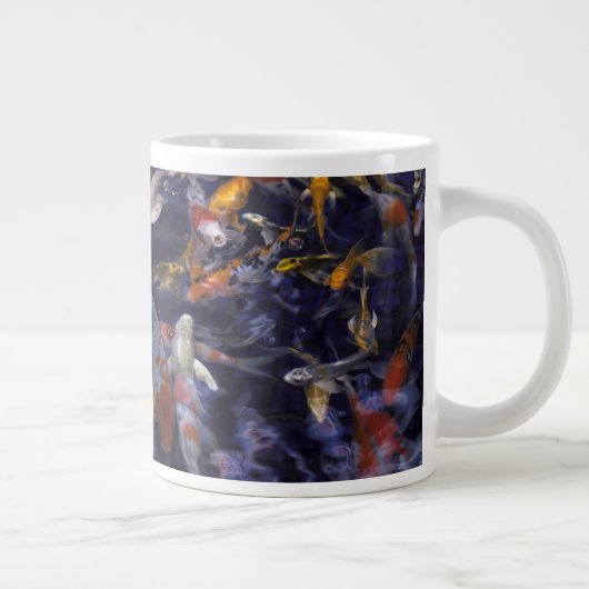 KOI FISH OVER FLOWING Jumbo-Tasse (Rechts)