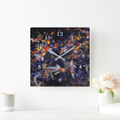 KOI FISH OVER FLOWING QUADRATISCHE WANDUHR (Zuhause)