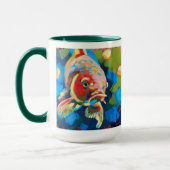 Koi Fish Painting - Gift for Coy Fish Lovers Tasse (Links)