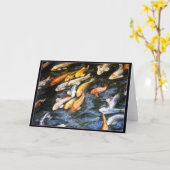 Koi Fish Painting Greeting Card Karte (Gelbe Blume)