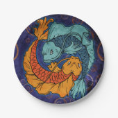 Koi Fish Pappteller (Vorderseite)