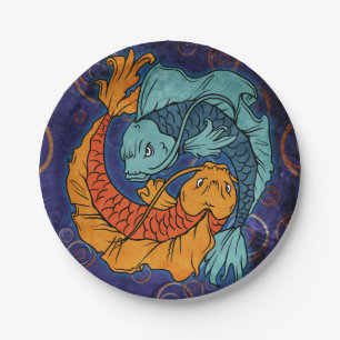 Koi Fish Pappteller