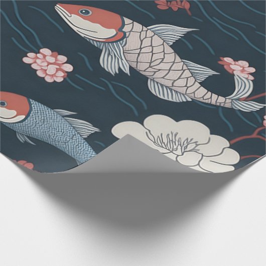 Koi Fish Pattern Geschenkpapier (Ecke)