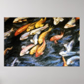 Koi Fish Pond Art Malerei Poster Print (Vorne)