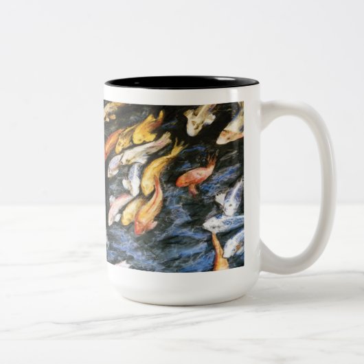 Koi Fish Pond Art Malerei Tasse (Rechts)