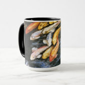 Koi Fish Pond Art Malerei Tasse (Vorderseite Links)