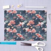 Koi Fish Pond Blume Decoupage Seidenpapier (Handwerk)