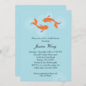 Koi Fish Pond Bridal Dusche Einladung (Vorne/Hinten)