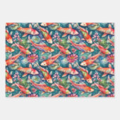 KOI FISH POND GIFT WRAPPING PAPIER (Vorderseite)