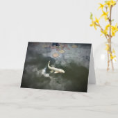 Koi Fish Pond Karte (Gelbe Blume)