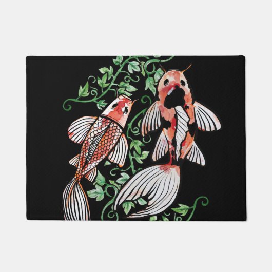 Koi Fish Pond Kois Ivy Japanese Fishpond Fußmatte (Vorderseite)