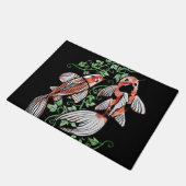 Koi Fish Pond Kois Ivy Japanese Fishpond Fußmatte (Schrägansicht)