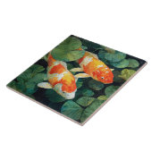 Koi Fish Pond Lily Pads Fliese (Seite)