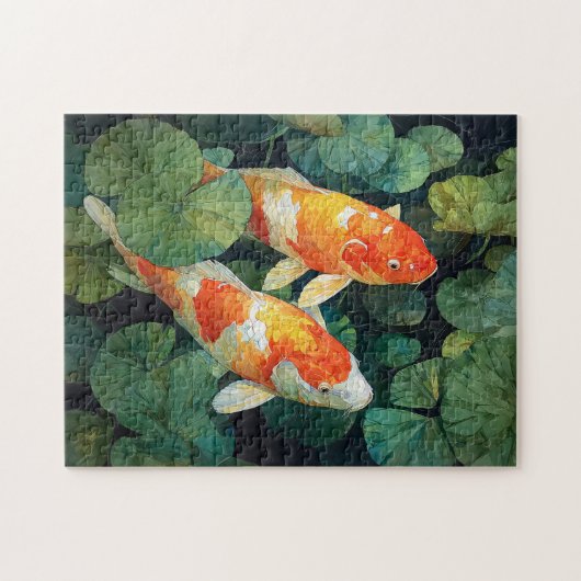 Koi Fish Pond Lily Pads Puzzle (Horizontal)