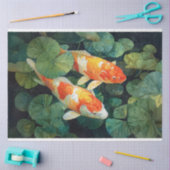 Koi Fish Pond Lily Pads Seidenpapier (Basteln)