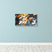 Koi Fish Pond Painting Canvas Print (klein) Leinwanddruck (Insitu (Holzboden))