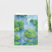 Koi Fish Pond watercolor Dankeskarte (Rückseite)