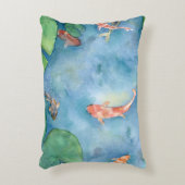 Koi Fish Pond watercolor Dekokissen (Vorderseite(Vertikal))