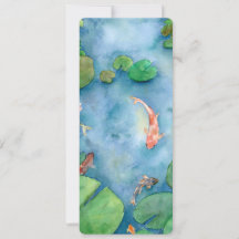 Koi Fish Pond watercolor
