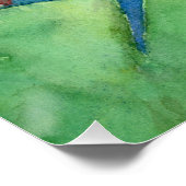 Koi Fish Pond watercolor Poster (Ecke)