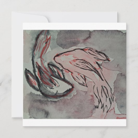 Koi Fish Postacrd Feiertagskarte (Vorderseite)