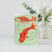 Koi Fish Postcard Postkarte (Stehend Vorderseite)