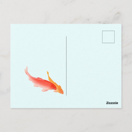 Koi Fish Postcard Postkarte (Rückseite)
