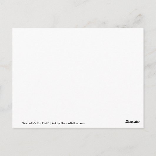 Koi Fish Postcard Postkarte (Rückseite)