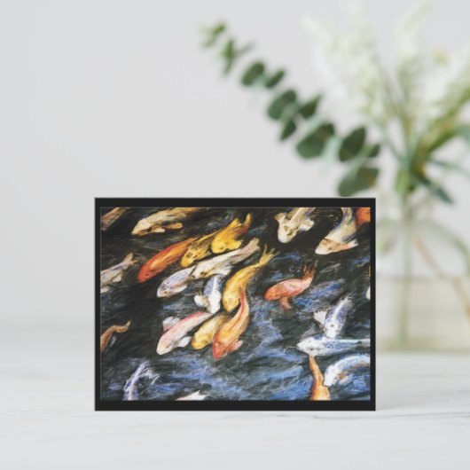 Koi Fish Postcard Postkarte (Stehend Vorderseite)