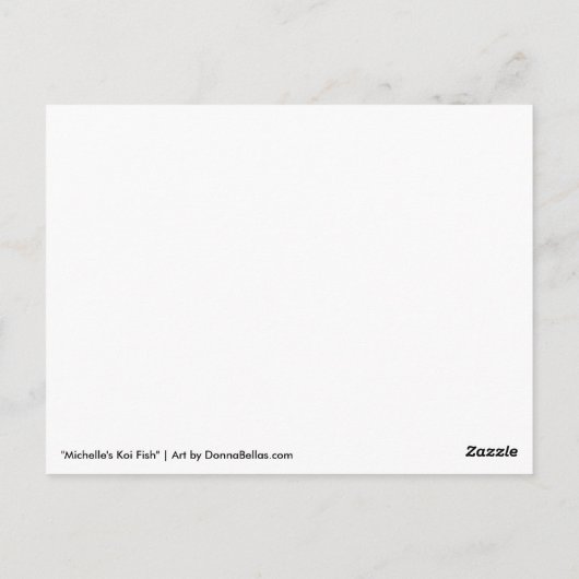 Koi Fish Postcard Postkarte (Rückseite)