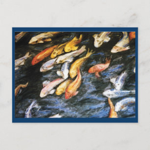 Koi Fish Postcard Postkarte
